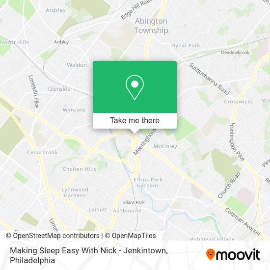 Making Sleep Easy With Nick - Jenkintown map
