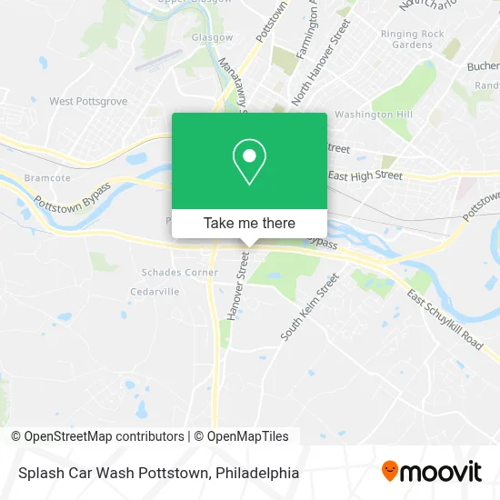 Splash Car Wash Pottstown map