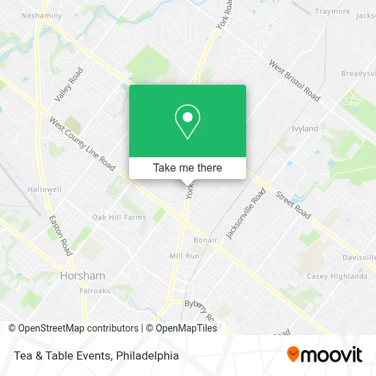 Tea & Table Events map