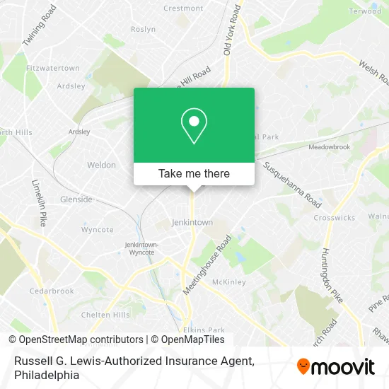 Russell G. Lewis-Authorized Insurance Agent map