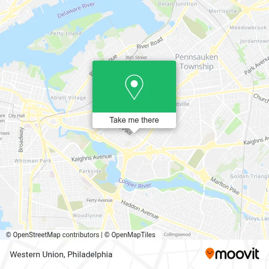 Western Union map