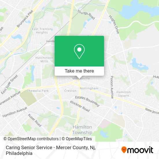 Caring Senior Service - Mercer County, Nj map