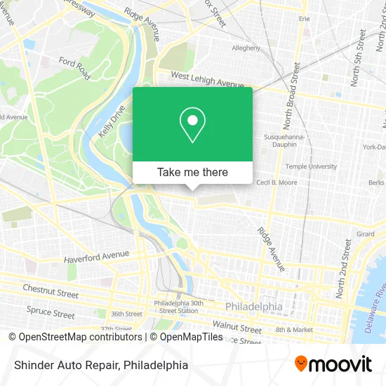 Shinder Auto Repair map