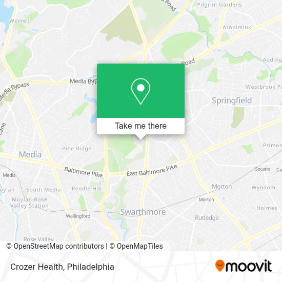 Crozer Health map