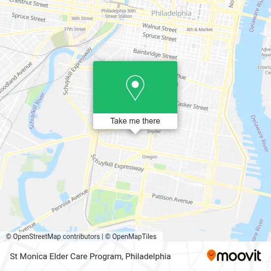 St Monica Elder Care Program map