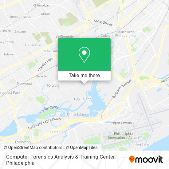 Computer Forensics Analysis & Training Center map