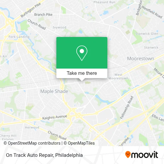 On Track Auto Repair map