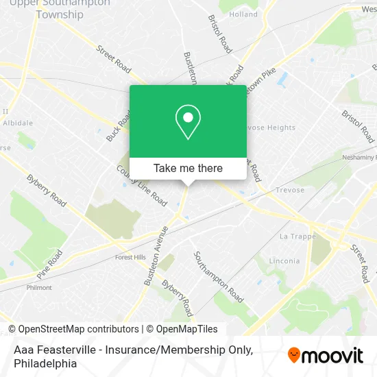 Aaa Feasterville - Insurance / Membership Only map