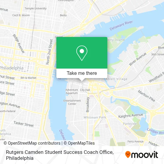 Rutgers Camden Student Success Coach Office map