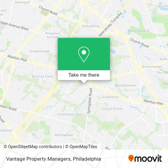 Vantage Property Managers map