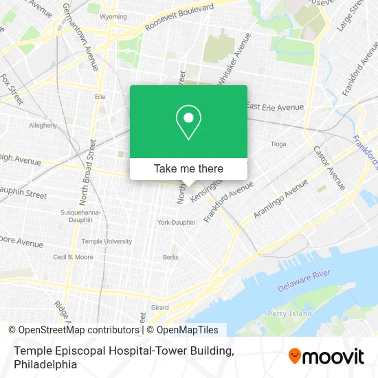 Temple Episcopal Hospital-Tower Building map