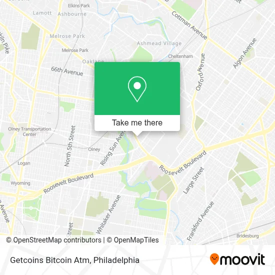 Getcoins Bitcoin Atm map