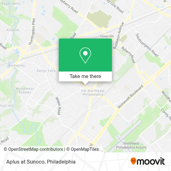 Aplus at Sunoco map