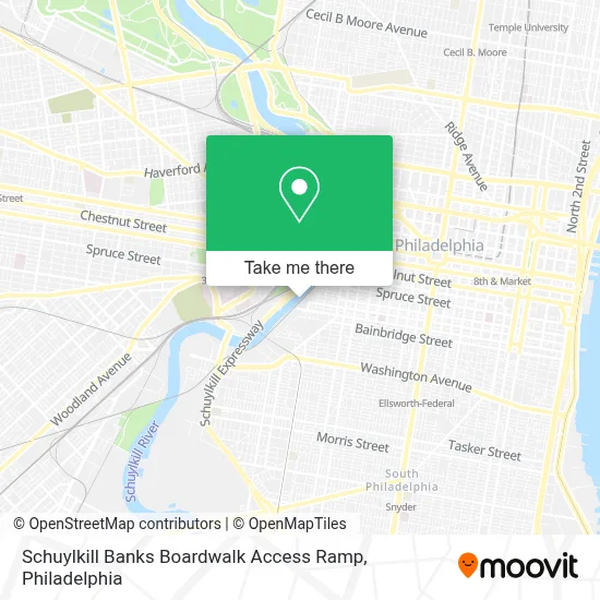 Schuylkill Banks Boardwalk Access Ramp map