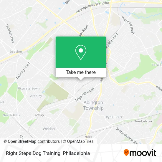 Right Steps Dog Training map