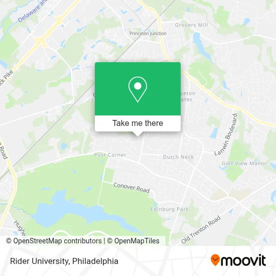 Rider University map