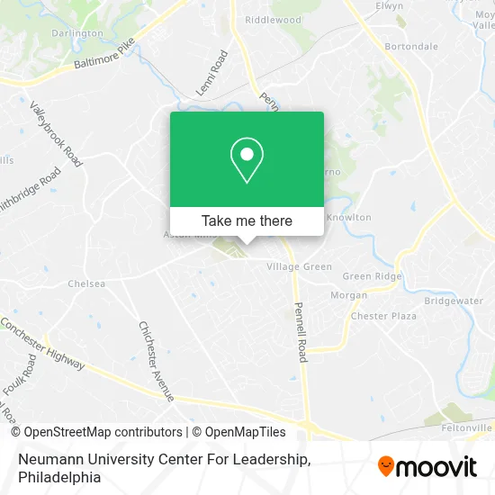 Neumann University Center For Leadership map
