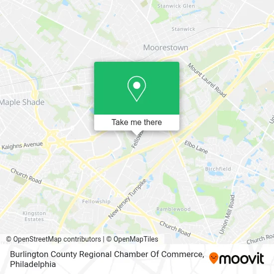 Burlington County Regional Chamber Of Commerce map