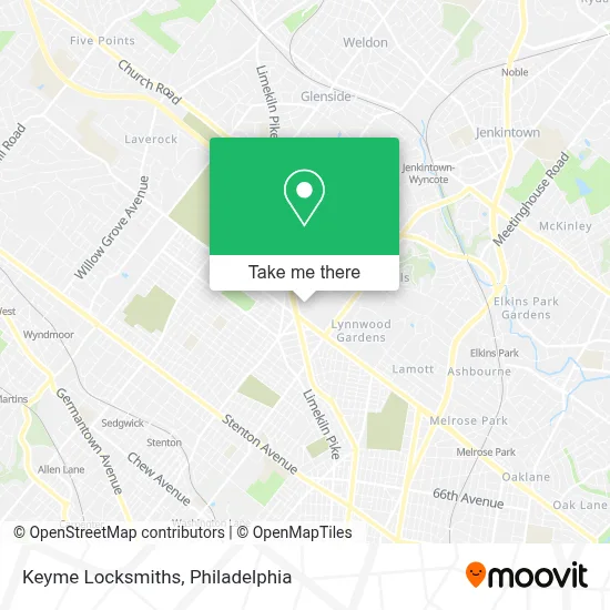 Keyme Locksmiths map