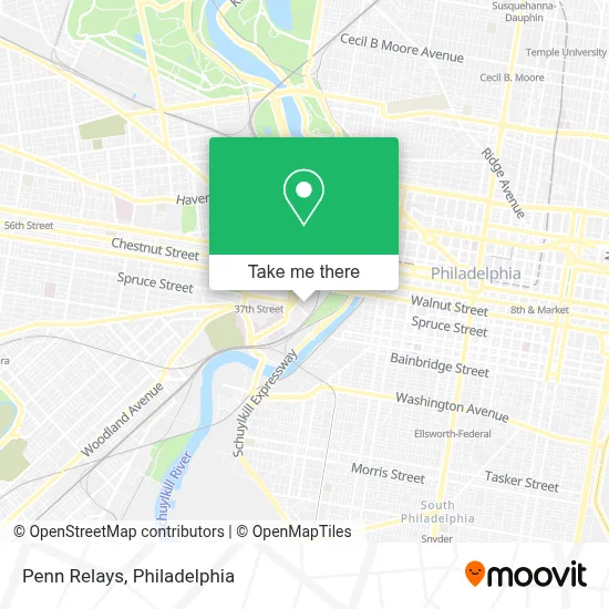 Penn Relays map