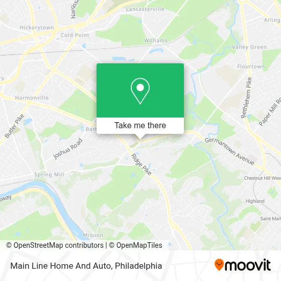 Main Line Home And Auto map