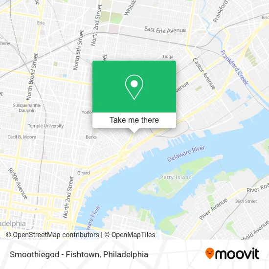 Smoothiegod - Fishtown map