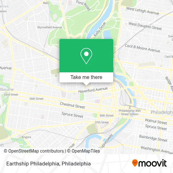 Earthship Philadelphia map