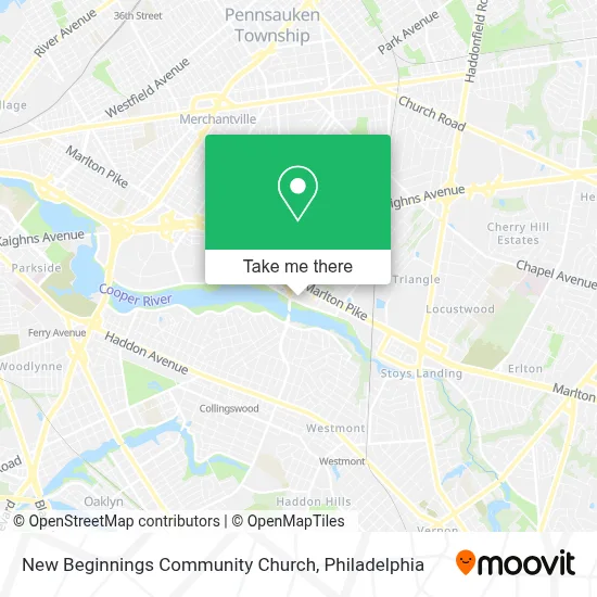 New Beginnings Community Church map