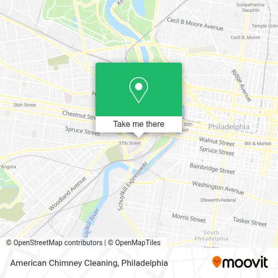 American Chimney Cleaning map