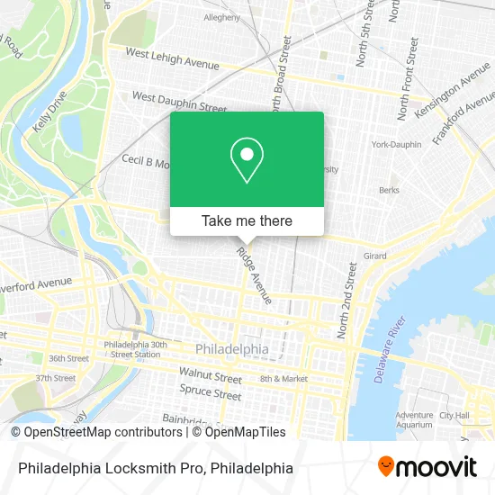 Philadelphia Locksmith Pro map