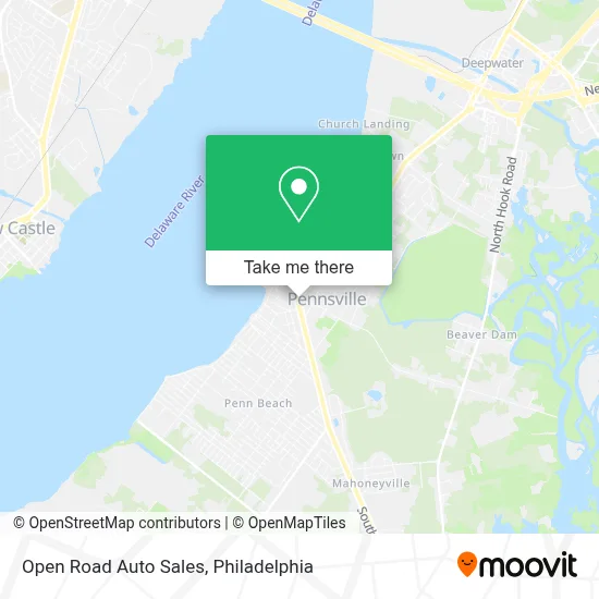 Open Road Auto Sales map