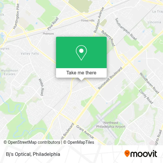Bj's Optical map