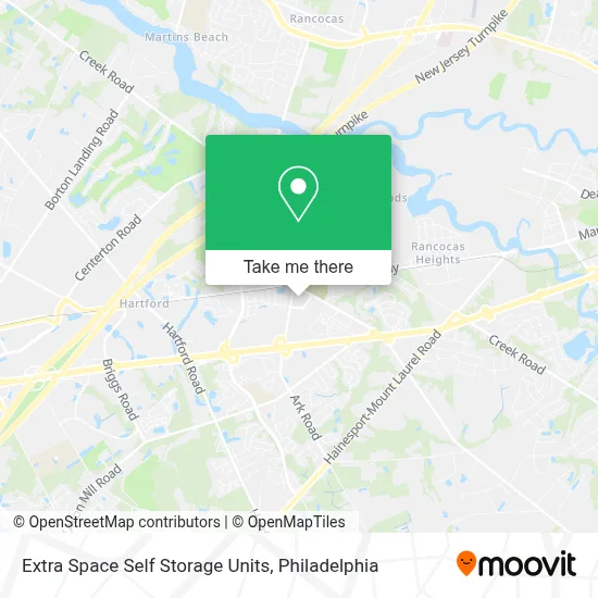 Extra Space Self Storage Units map