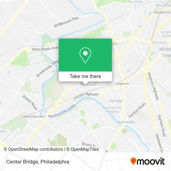 Center Bridge map