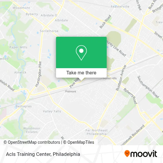 Acls Training Center map
