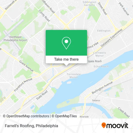 Farrell's Roofing map