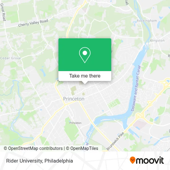Rider University map