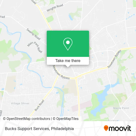 Bucks Support Services map