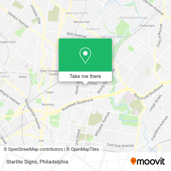 Starlite Signs map