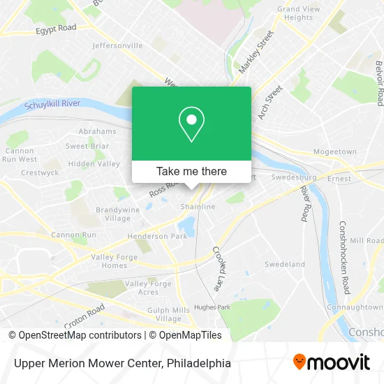 Upper Merion Mower Center map