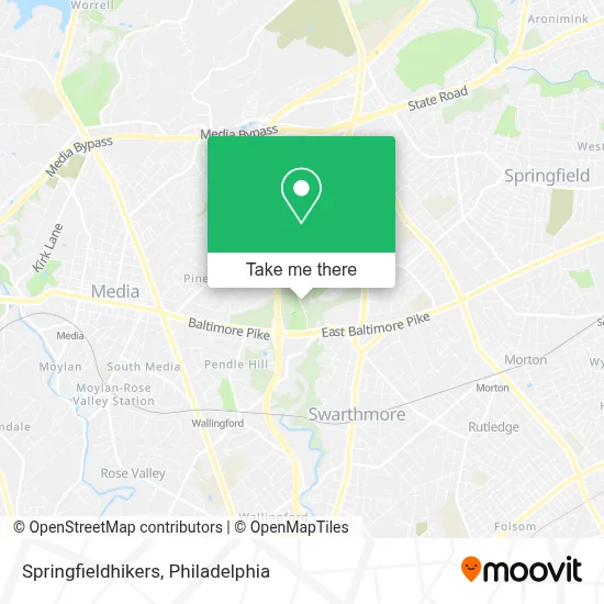 Springfieldhikers map