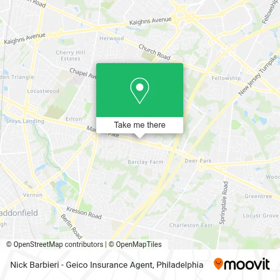 Nick Barbieri - Geico Insurance Agent map