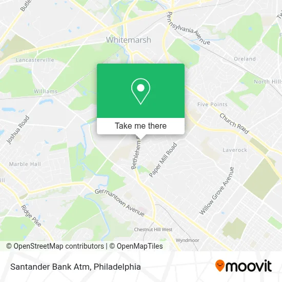 Santander Bank Atm map
