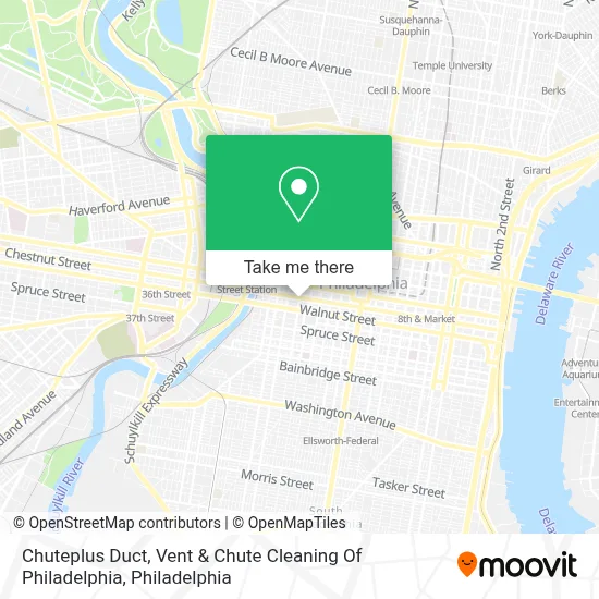 Chuteplus Duct, Vent & Chute Cleaning Of Philadelphia map