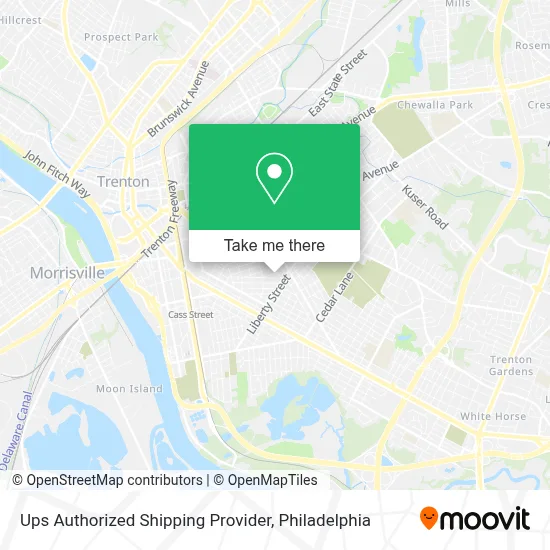 Ups Authorized Shipping Provider map
