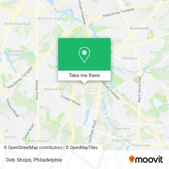 Deb Shops map