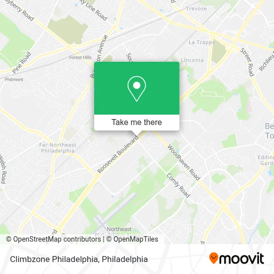 Climbzone Philadelphia map