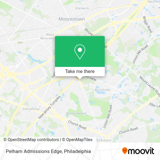 Pelham Admissions Edge map