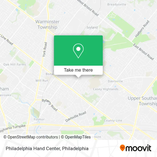 Philadelphia Hand Center map