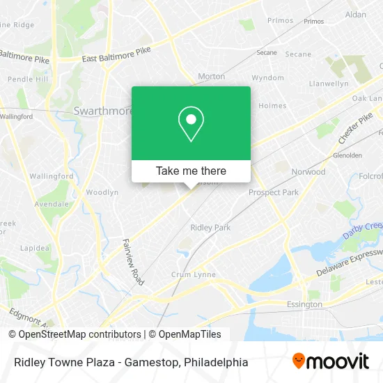 Ridley Towne Plaza - Gamestop map